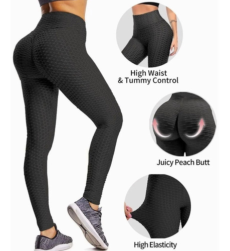 Calzas Leggins Push Up Levanta Cola Texturizadas Mujer