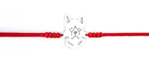 comprar Pulsera Ajustable Carita De Perrito Akita Americano En Plata