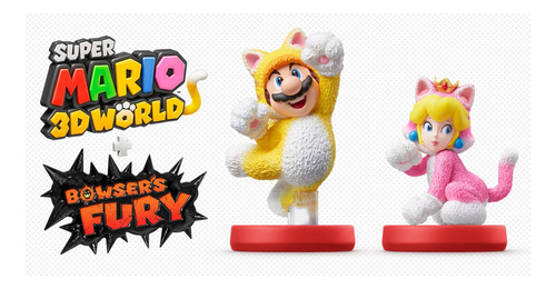 Amiibo Cat Mario & Cat Peach Nintendo Super Mario Bros