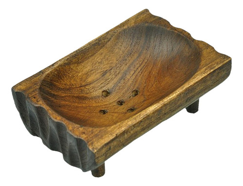 Zh Jabonera Madera, Bandeja For Guardar Jabón Con Drenaje