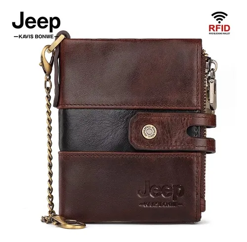 Cartera Jeep Kavis De Piel Hecho A Mano Caballero Monedero Env o