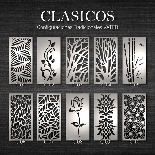 Chapa Decorativa Perforada 1200x600x0,7 - Diseños Varios