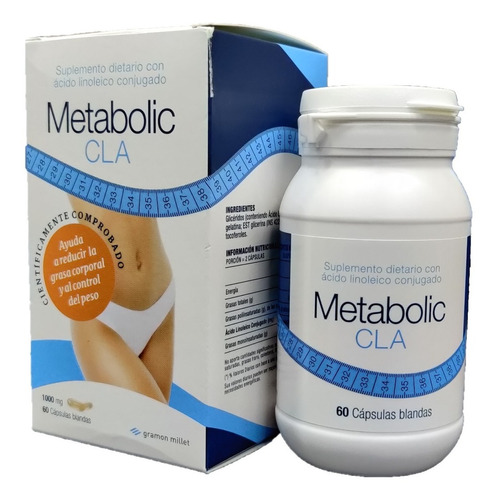 Metabolic Cla X60 Caps Quemador Grasas Adelgazante Original