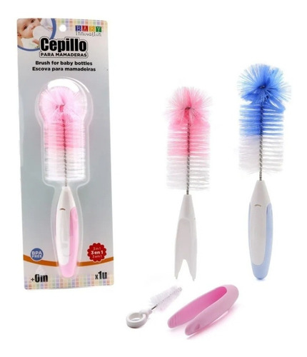 Cepillo Para Mamadera 3 En 1 Baby Innovation 