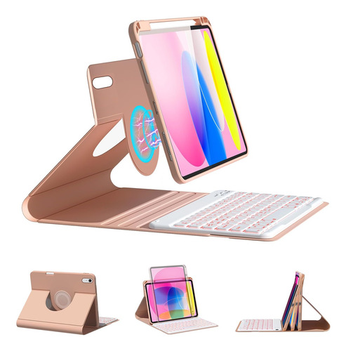 Bobolee Funda Con Teclado Para iPad 10th 10.9 Pulgadas 2022 