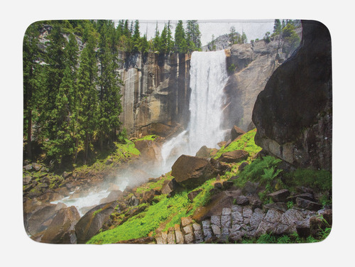 Ambesonne Yosemite Alfombra Baño Vernal Otoño Parque Alpino