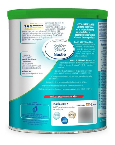 Fórmula Nestlé Nan Optipro 4 -a Partir De 2 Años - Lata 800g