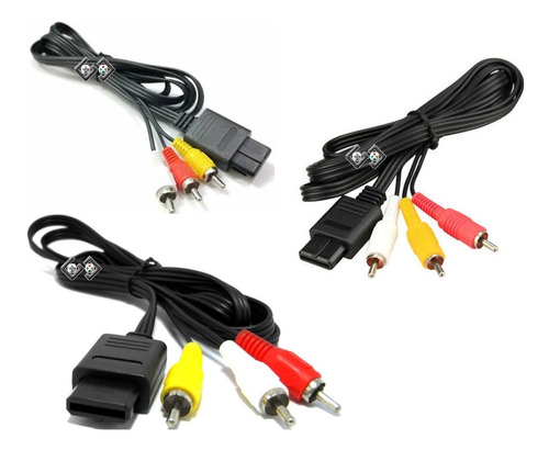 10 Cable Av N64 Para Super Nintendo Gamecube Video Rca 