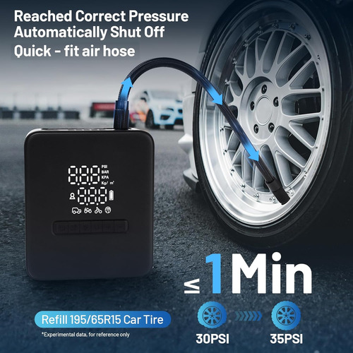 Bomba De Aire De Automóvil Inflador De Llantas 100w Digital