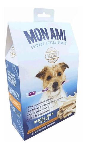 Snacks Para Perros Salud Bucal Mon Ami Dental Milky 400g