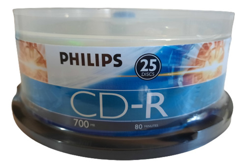 Cd-r Philips De 52x 700 Mb 80 Min. Por 25 Unidades Selladas