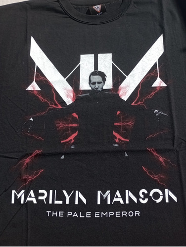 Remera-negra-marilyn Manson-the Pale Emperor