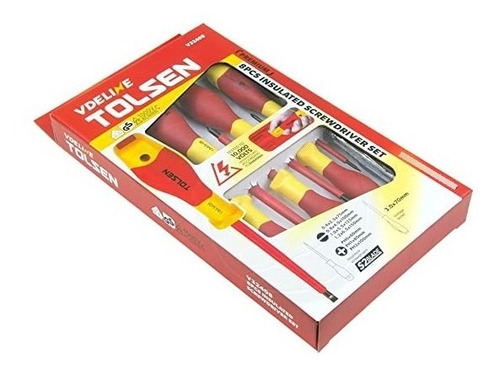 Juego Destornilladores Dielectricos Tolsen Vdline 8 Pcs