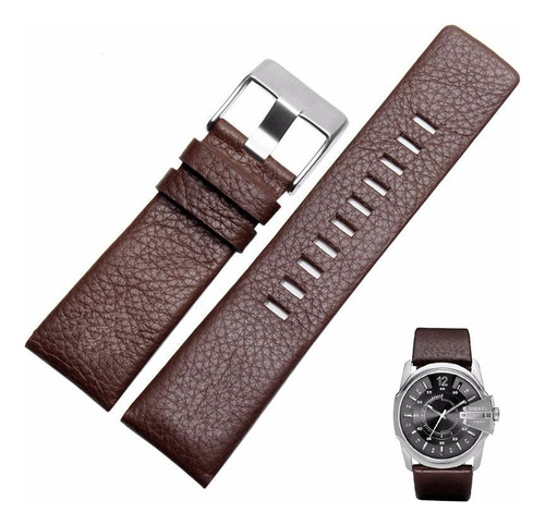Pulseira Die-sel De Couro 26mm Marrom Frete Grátis