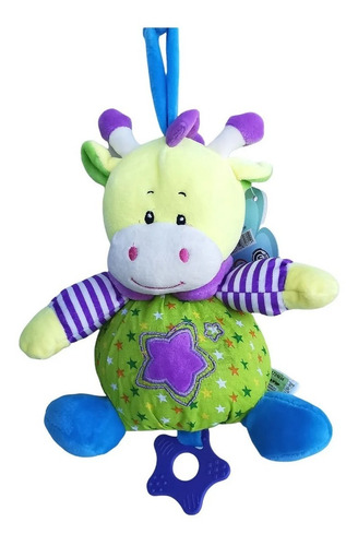 Imagen 3 de 5 de Colgante Cunero Musical Peluche Animales Perro Oso 17cm Bebe