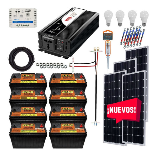 Kit Solar 4500 Watts, Cale, Inversor 600w Onda Pura, Pwm Sd