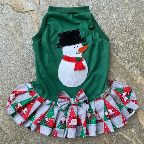 Ipetboom Roupa De Cachorrinho 3Pcs Camisa De Lã Roupas De Camisa De Pequeno  Boneco De Neve Traje De Roupas De Natal Para Para Festa Pano De