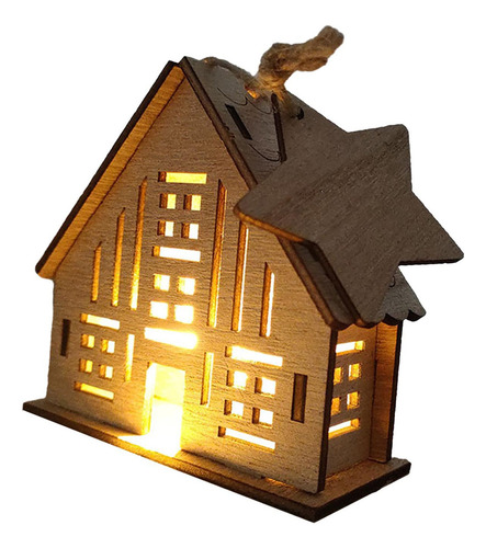 4 Casa De Madera Rústica Iluminada, Casa De Madera Estilo C