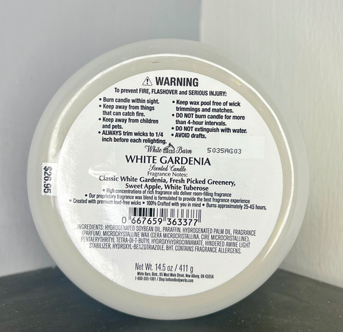 Bath And Body Works Vela Aromatica Grande 3 Mechas Blanco White Gardenia
