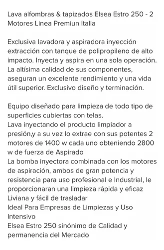 Aspiradora/ Lavaalfombra
