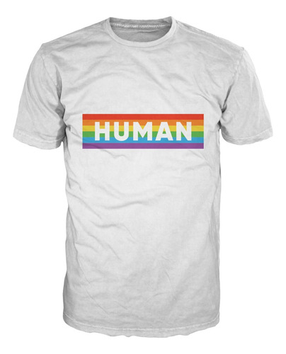 Camiseta Orgullo Human Arcoiris Bandera Lgbt