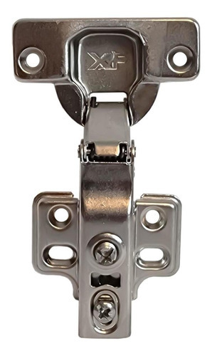 Kit 8 Dobradiça Reta 35mm Com Pistão Amortecedor Para Moveis