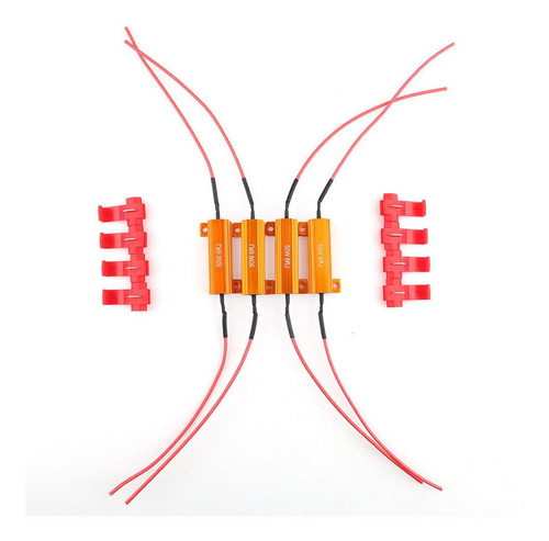 Imagen 7 de 9 de 4pcs 50w 12ohm 12rj Led Resistencia De Carga Decodificador F