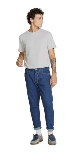 Imagem 1 de 4 de Calça Masculina Taper Em Jeans Marmorizado Hering