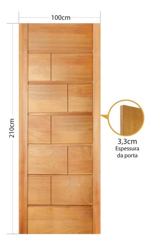 Folha De Porta 210x100cm Tauari Belga Mapaf