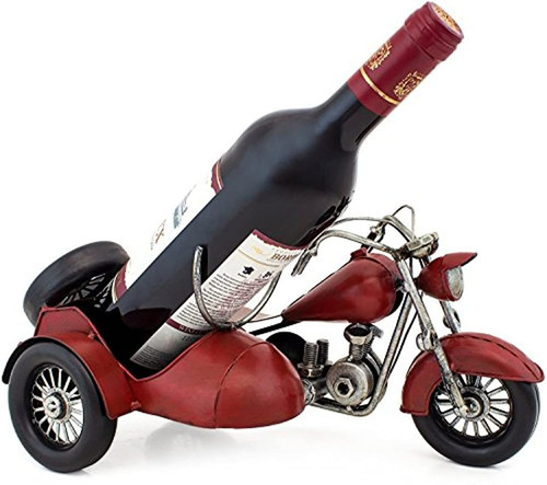 Botella De Vino Titular ''vintage Moto Con Sidecar