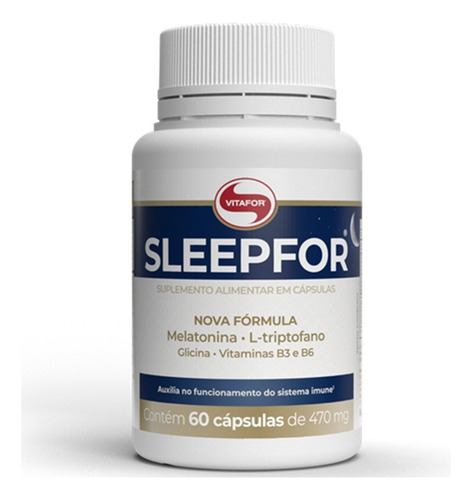 Suplemento Sleepfor L-triptofano Melatonina 60 Caps Vitafor