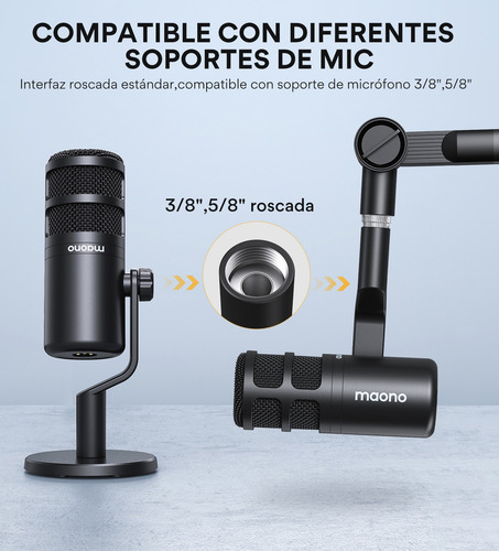 Micrófono Maono Pd100 Xlr Podcast Dinámico Cardioide