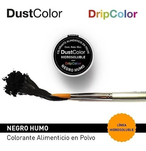 Colorante En Polvo Hidrosoluble Negro Humo 10 Cc Dust Color 
