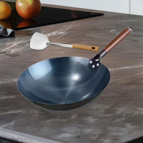 Sartén Wok Wok De Hierro Wok Para Cocinar A Gas Wok 34 Cm