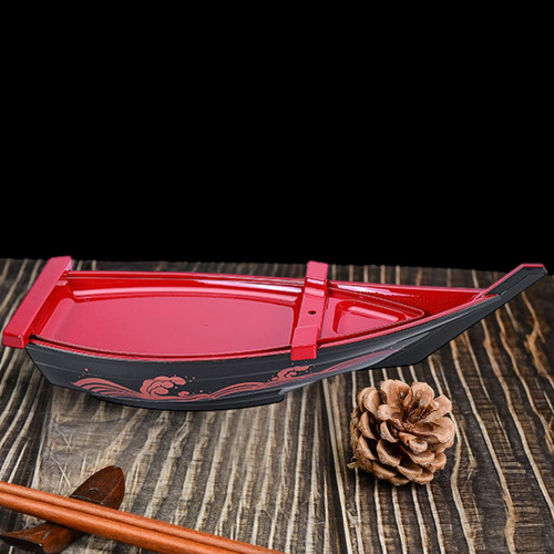 Plato Con Forma De Barco De Sushi Plato Para Servir M Rojo