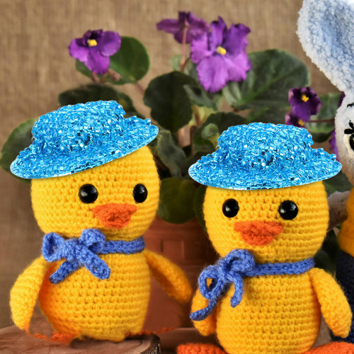 Sombrero De Paja De Imitación En Miniatura, 20 Unidades: Min