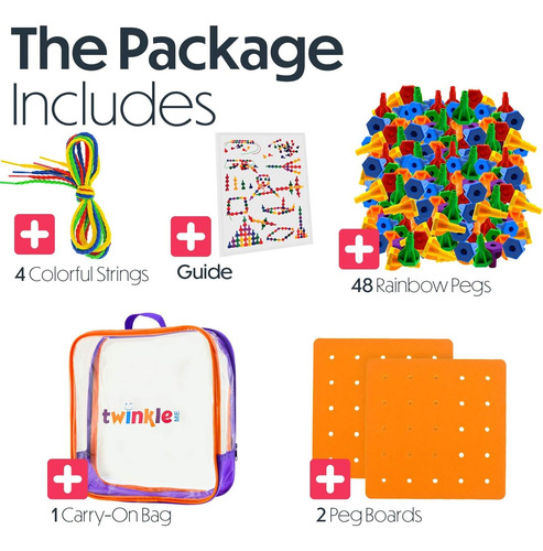 Juego De Mesa Pegs Jumbo Pack | 48 Clavijas + 2 Tablas Y Bol