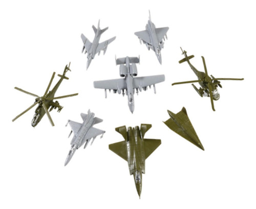 ////8 Piezas De Avión Ensambladas Modelo 1:144 Estilo Modelo