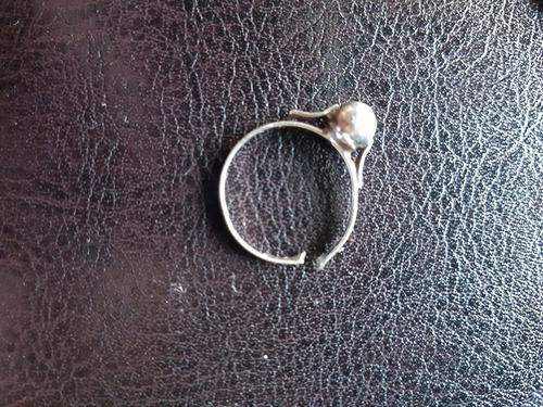 Anillo Con Perla De Plata Para Soldar Usado