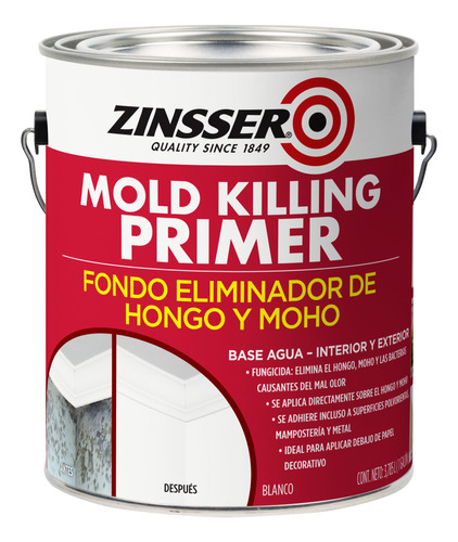 Pintura Antihongo Zinsser Mold Killing Primer X 3,785 Lt.