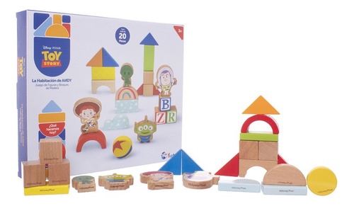 Juguete Play Set De Madera 20 Piezas Disney Toy Story