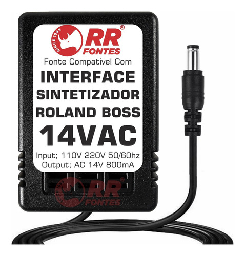 Fonte Ac 14v Para Interface De Efeito Boss Js-5 Jam Station