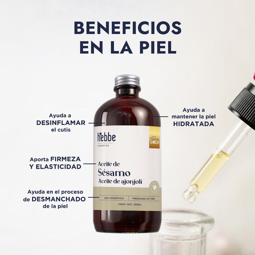 Aceite De Sesamo Puro AjonjolĂ Humectate Reparador 500ml