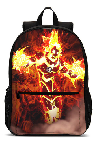 A Mochila Escolar Con Estampado De Hacker Junior De Ben 10, Cr