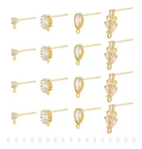 Comprar 24 Aretes Chapados En Oro De 18 Quilates 4 Estilos Aretes De