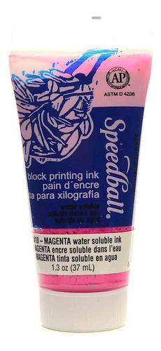 Tinta De Xilogravura Speedball Base Agua 3410 Magenta 37ml