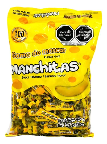 Manchitas Chicle Tipo Motitas Sabor Plátano Bolsa Con 100 | Meses sin ...