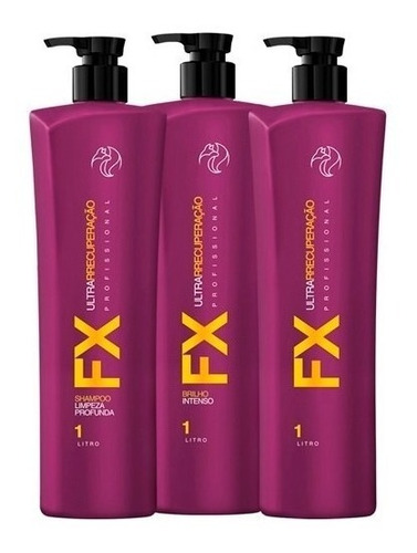 Kit Ultra Recuperação Fox Gloss Limpeza Profunda 3 Produtos