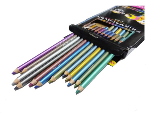 Lápices De Colores Metálicos Unipunta 12 Piezas Junior