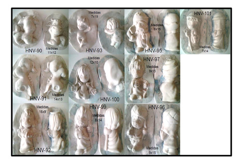 Nacimiento Kit De Moldes 3d Para Yeso